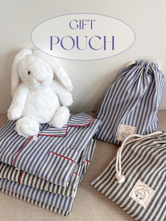 [파우치증정][After9]코코스트라이프 커플파자마 빅사이즈 가을 사계절 면잠옷 파우치 세트