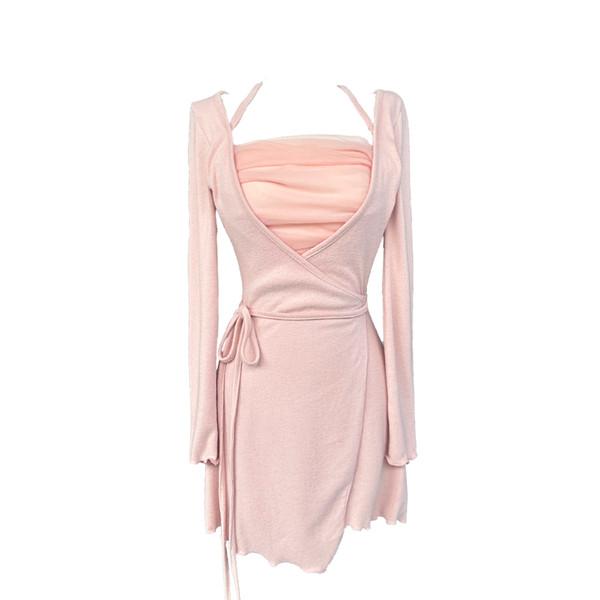 Nia mesh wrap one piece (2colors)