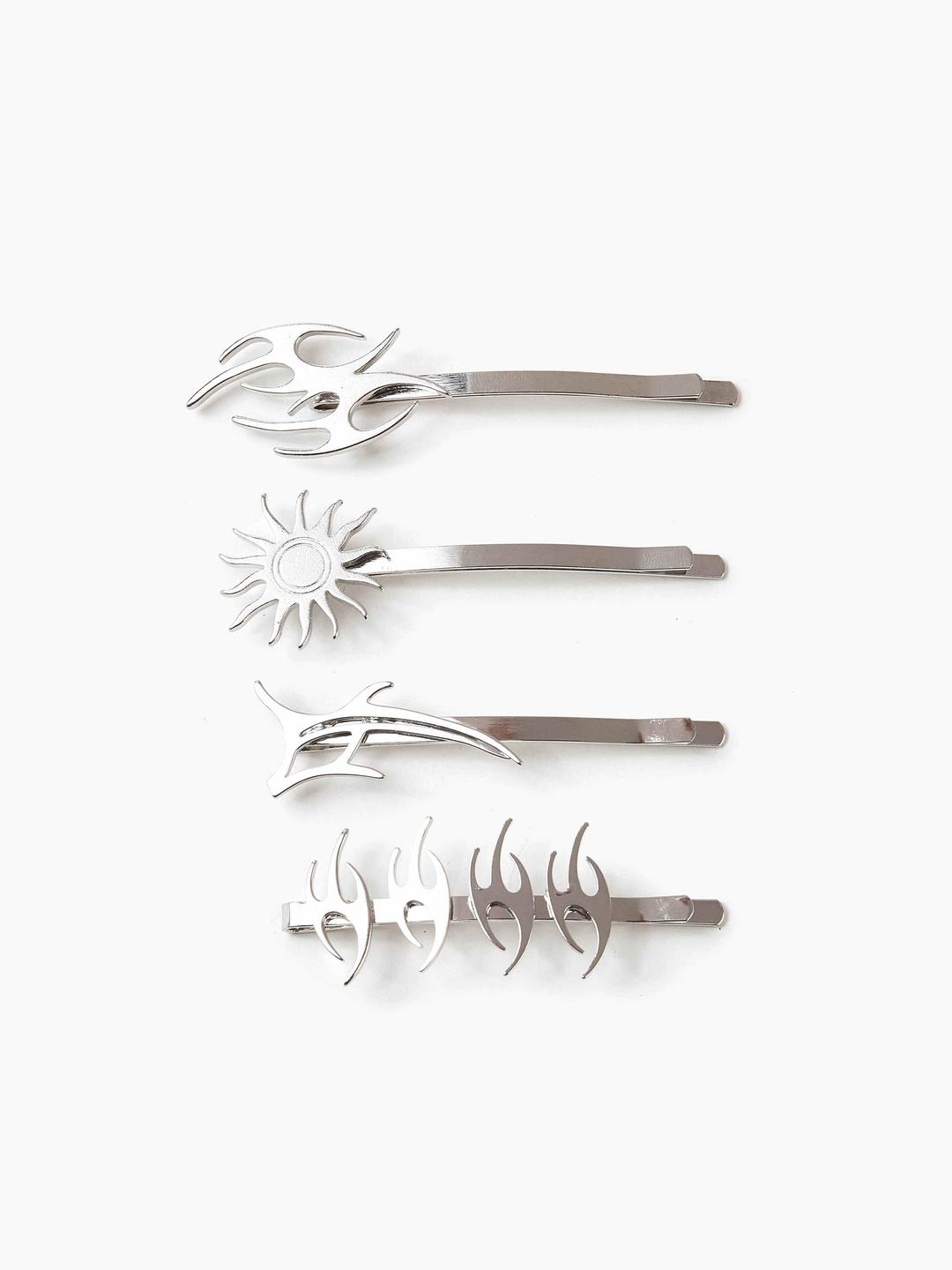 4pcs 장식 헤어 클립