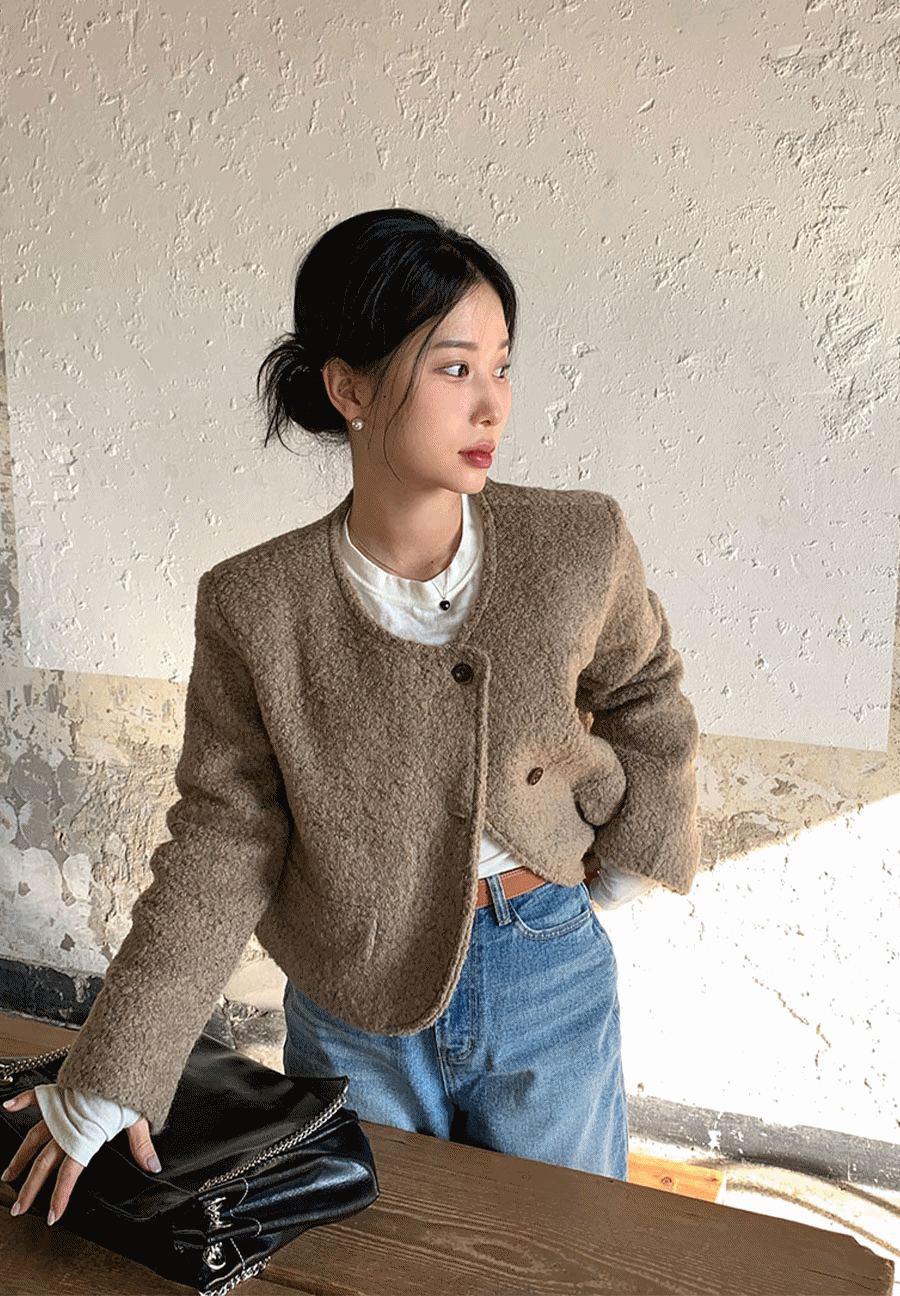[봄신상] 쿠앤크 부클 울 자켓 2color
