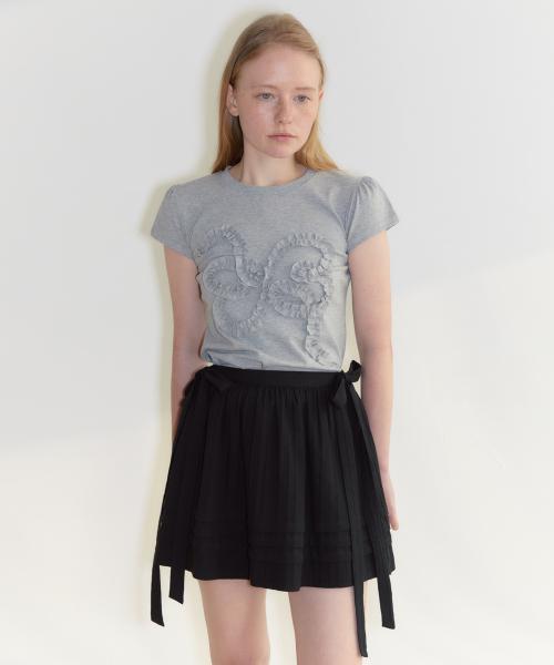 Butterfly Frill T-Shirts (Melange Grey)