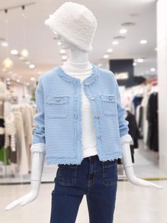 이런 상품 어때요? abfz 라운드 포켓 블랙 트위드 자켓 FRZY5J041A