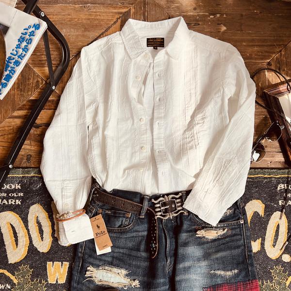 [제도] 프렌치 레트로 자카드 셔츠