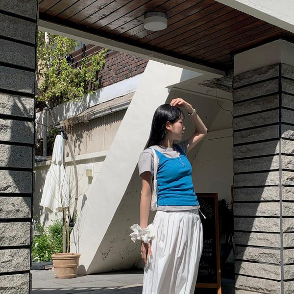 • [모델소장*디테일] Near pleats skirt
