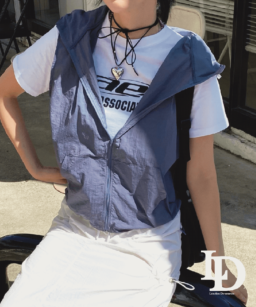 [당일출고-3컬러]윈드 바이후드 바람막이 조끼 베스트