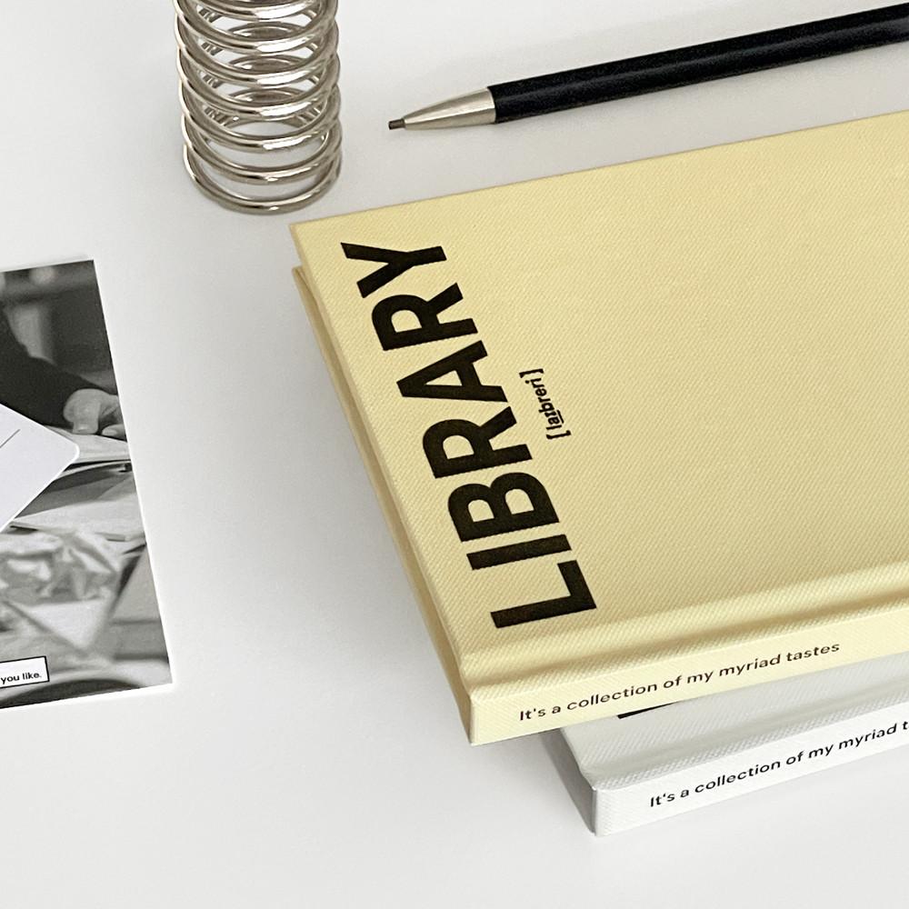 library book 라이브러리 스크랩북 격자 도트 플레인 다이어리
