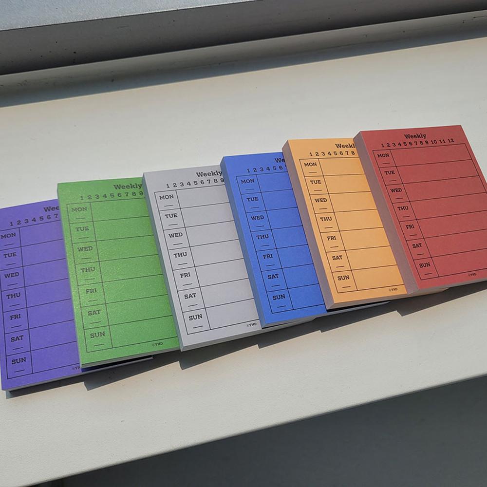 컬러풀 위클리플래너 주간 계획표 먼슬리플래너 체크리스트 투두리스트