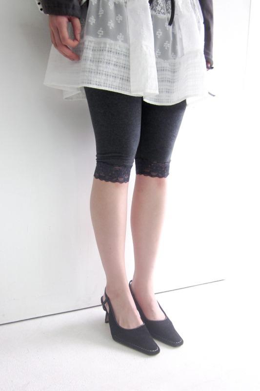 7부 lace leggings pt (2color)
