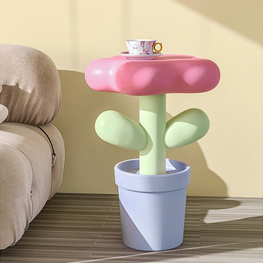 셀렉티드커스텀 튤립 플라워 사이드테이블 핑크 크림옐로우 (2컬러)