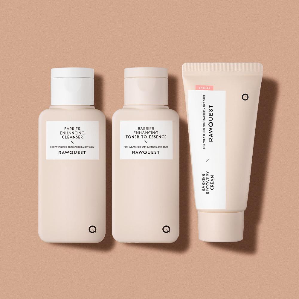 [로우퀘스트] 피부장벽 빌드업 3종 트라이얼 디럭스 키트(리커버리크림 25ml + 토너투에센스 50ml + 클렌저 50ml)