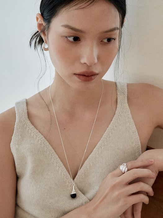 Onyx Bell Drop Necklace