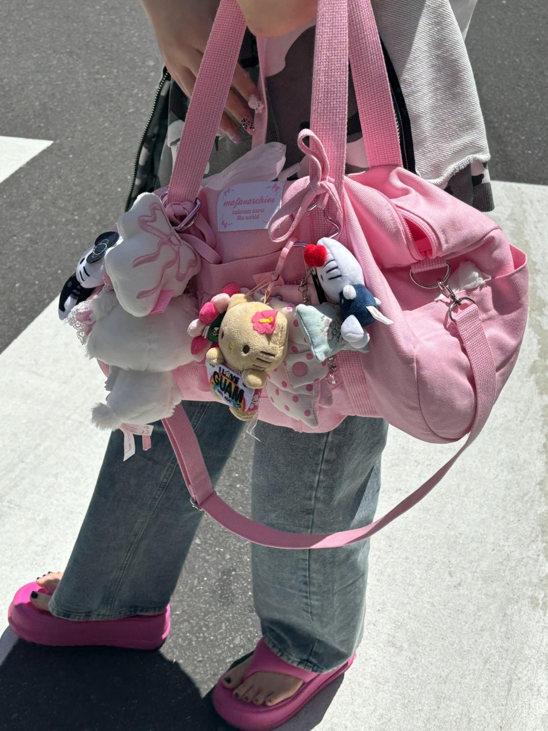 ribbon duffle bag ver2 (2 type)