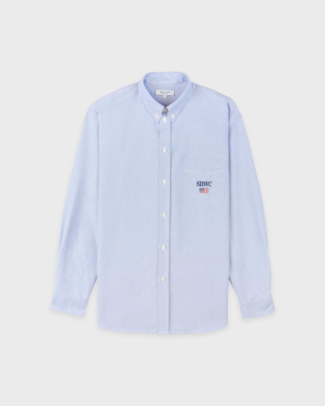 Nautical Oversized Oxford Shirt - Blue - Blue / X-Large