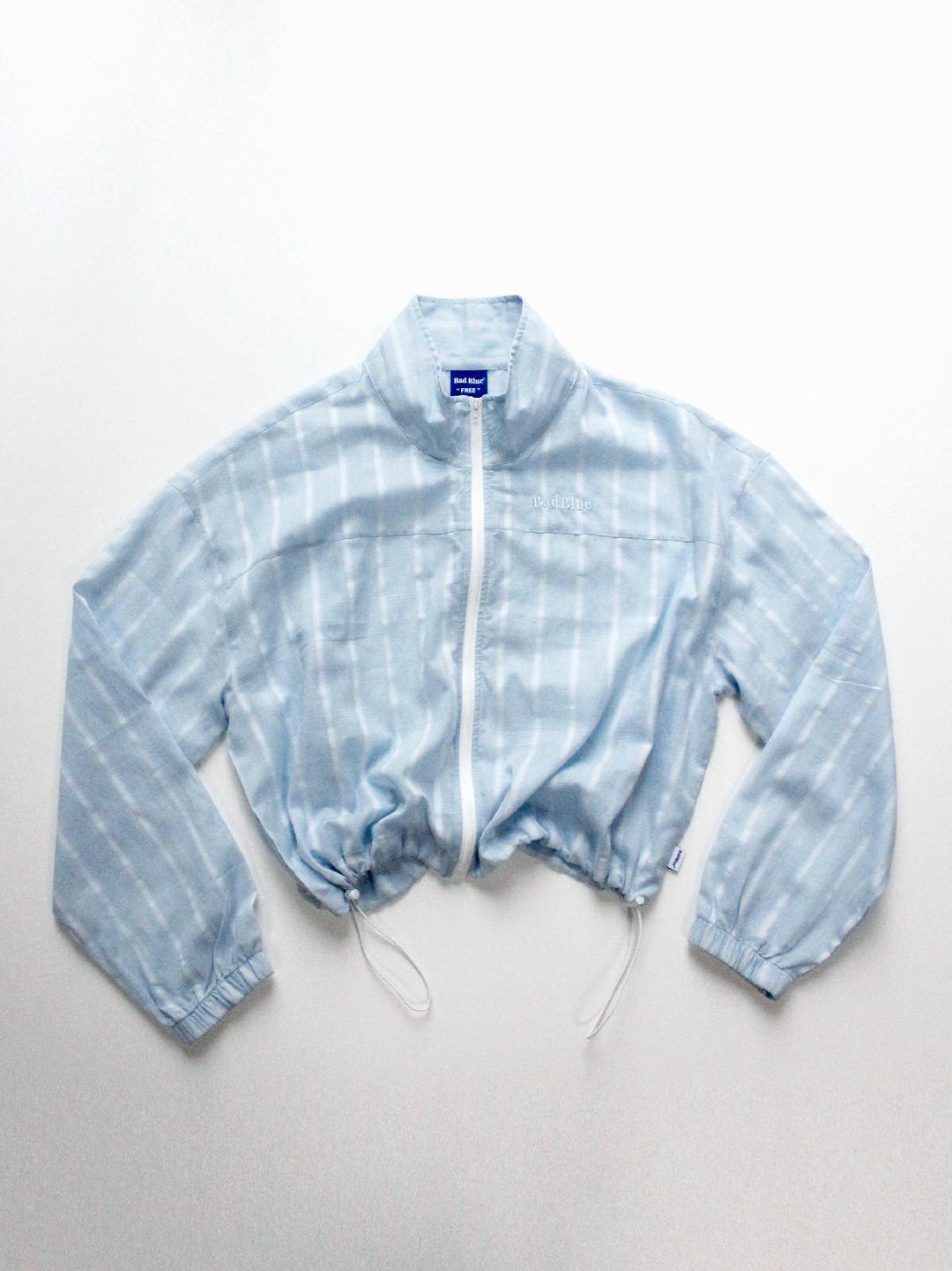 Check Beach Jacket Skyblue