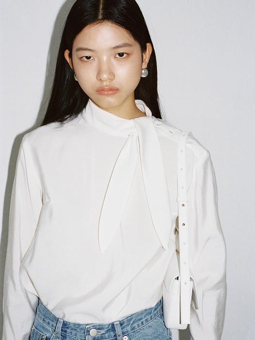 [단독] Scarf Blouse - Ivory