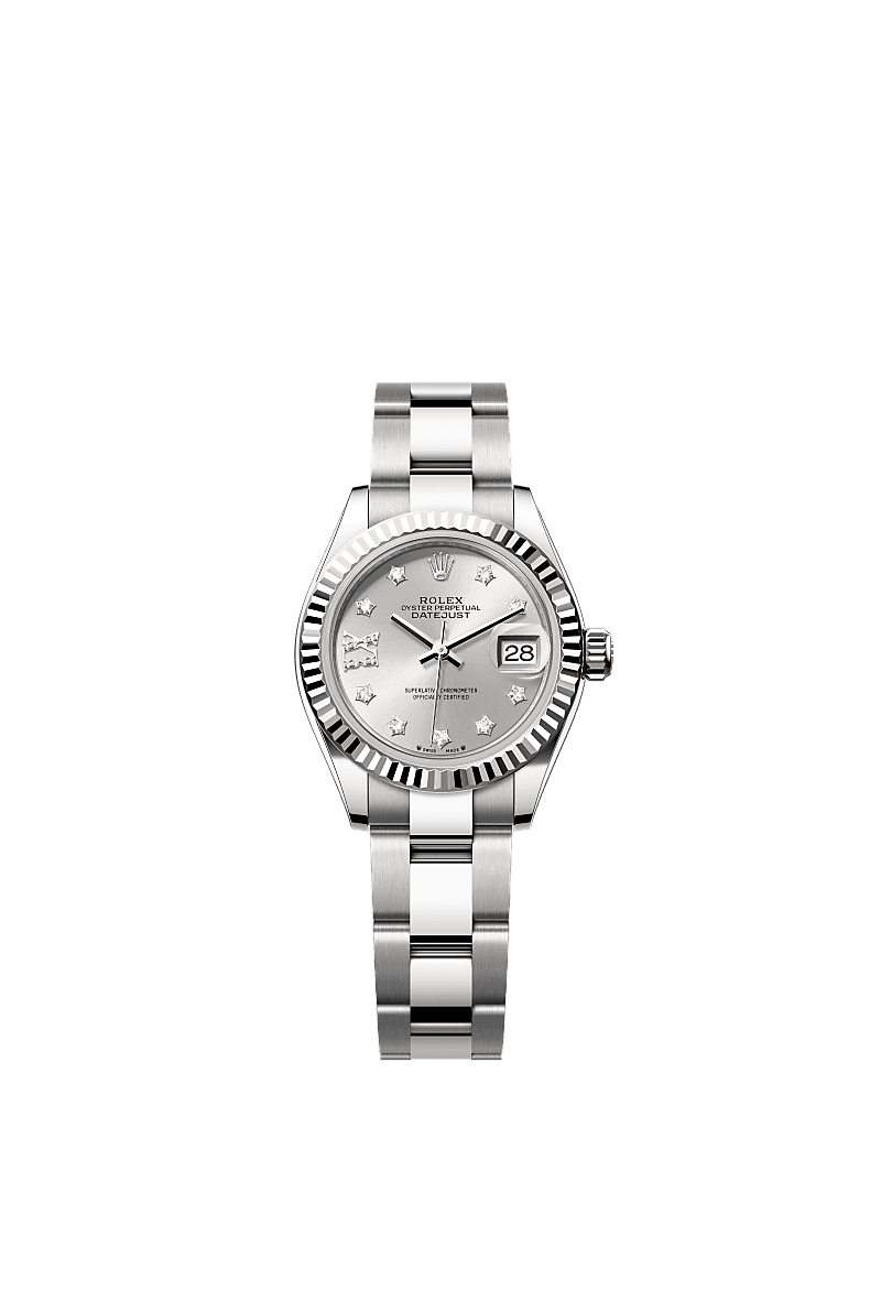 롤렉스 Lady-Datejust 시계: 오이스터스틸과 화이트 골드 - m279174-0022