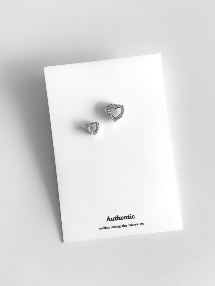 (2size) cubic line heart piercing 이너컨츠 피어싱