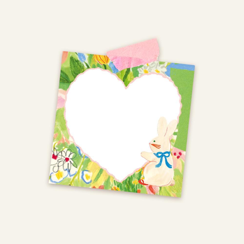 어레터프롬 하트토끼 메모지