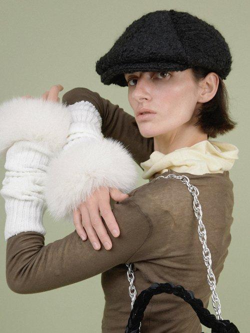 뉴스보이 캡_컬리 블랙