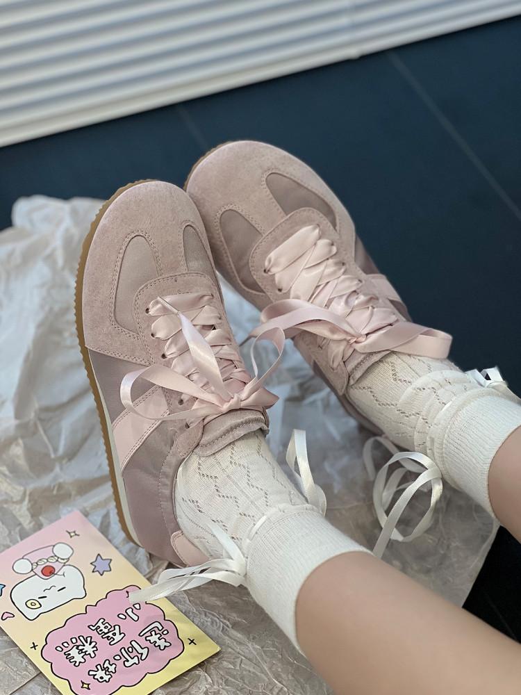 수심 Toe Shoes Sneakers(3 color) 토슈즈 리본 스니커즈 운동화