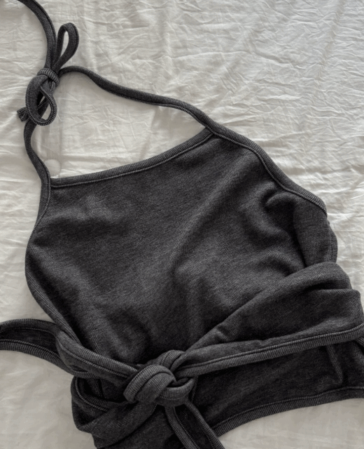 예핏 엘라 홀터 뷔스티에 레이어드 랩 니트 나시 3color