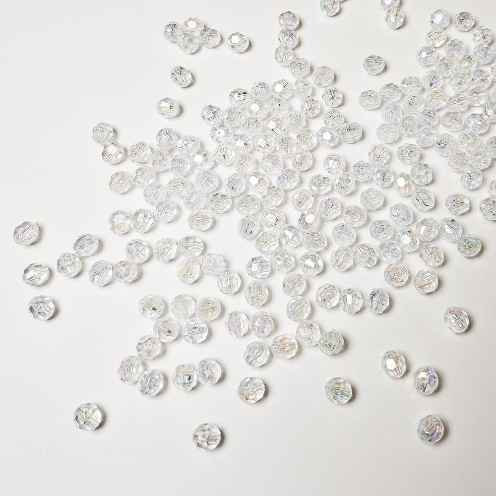 오로라 커팅 구슬 6mm 8mm 비즈공예 키링 열쇠고리 팔찌 슬라임 만들기