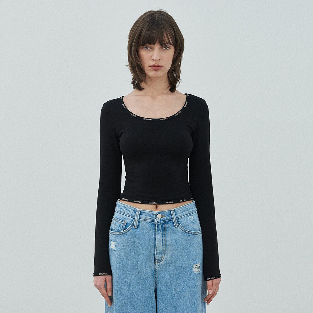 LOGO SLIM TEE (black)