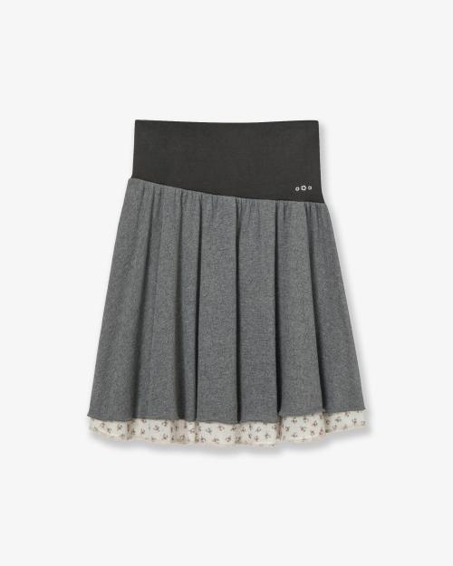 LAYERED SKIRT [CHARCOAL]