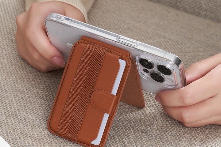 맥세이프 M 풀탭 스탠드 핸드폰 거치대 가죽지갑 거치형 한손거치 스탠드형 반자동