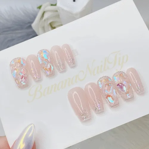 *실물보장*여리여리 얼음 수제네일팁🧊✨