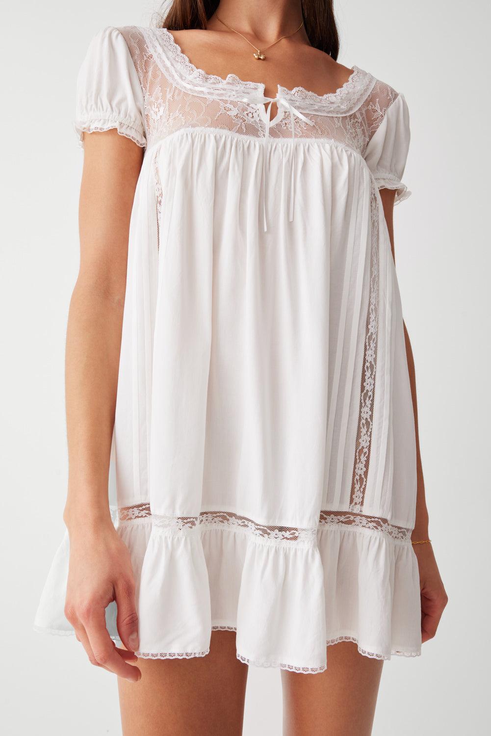 Harmony Mini Dress - White - White / XS