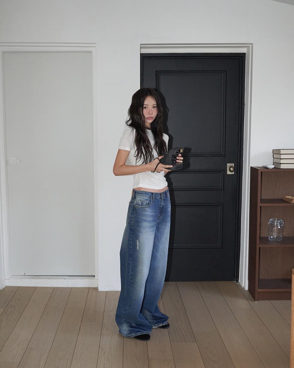 25SS spark wide vintage denim jeans