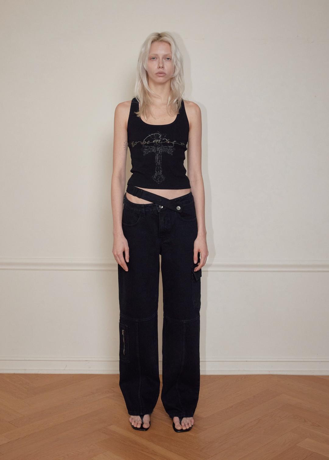 [2ND 5/11~ 발송] JEWEL TANK TOP, BLACK