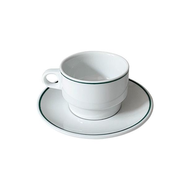 [PORVASAL] Isaba Green Coffee Cup & Saucer 폴바살 이사바 그린 커피컵 & 소서