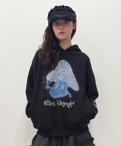 Glow Mushroom Hoodie [Black]
