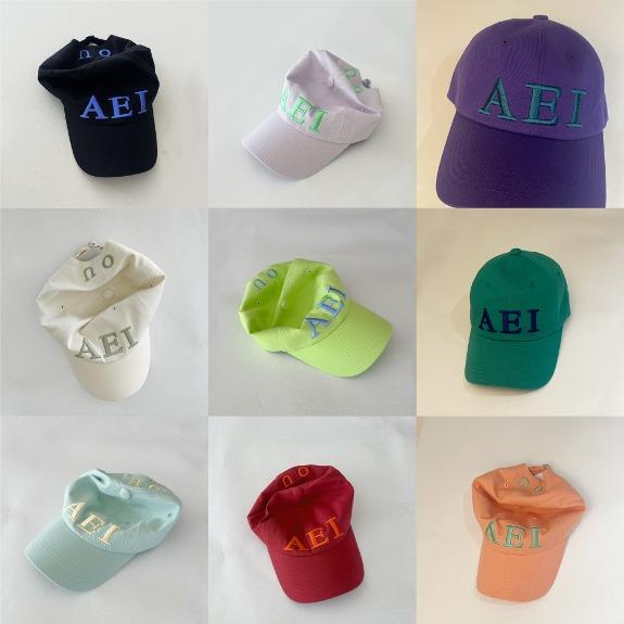 Aeiou Logo Lettering Cap 10colors