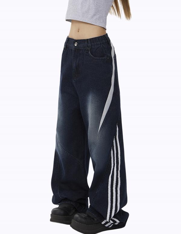 스트레이트 핏 3라인 팬츠