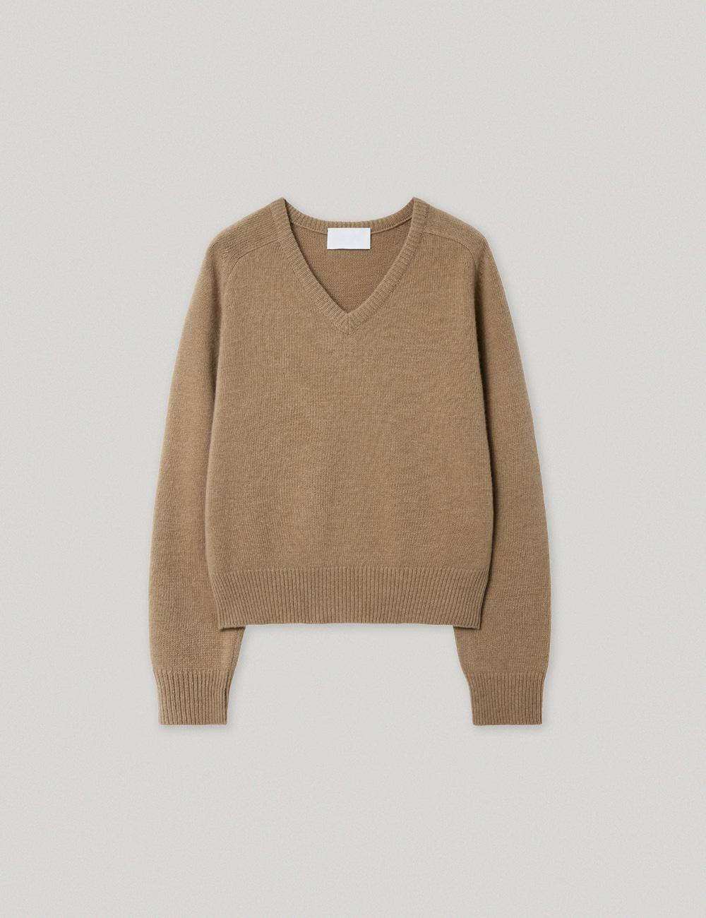 5th / Wool V Neck Knit_Camel (12/30 예약배송)