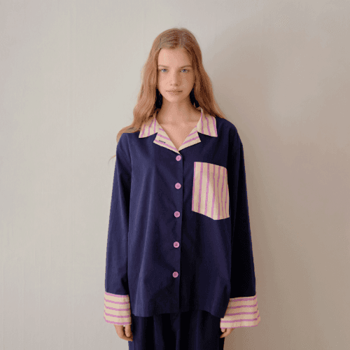 (피치기모) midnight peach set / navy