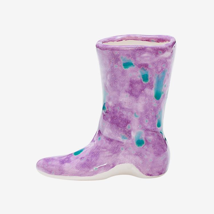 mini boots vase - purple