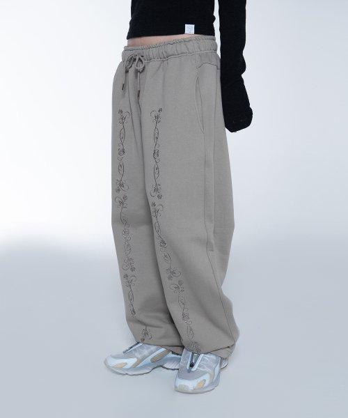 Rose vines Sweatpants [Mocha]