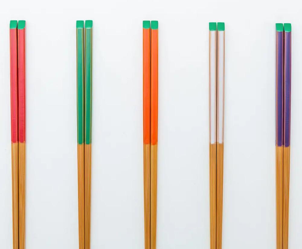 YAMACHIKU 야마치쿠 일본 천연 대나무 요리용 젓가락 - 5가지 채소 컬러 시리즈