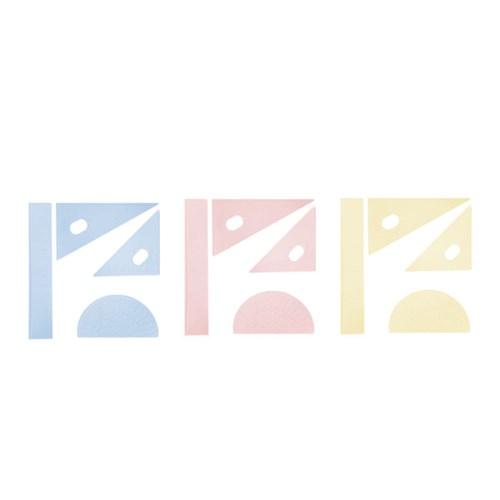 [블루마토] 반투명 삼각자 외 4종 세트(RSP005) 3세트(색상랜덤)