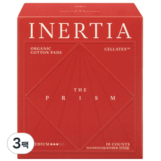 이너시아 더 프리즘 생리대, 중형, 10개입, 3팩
