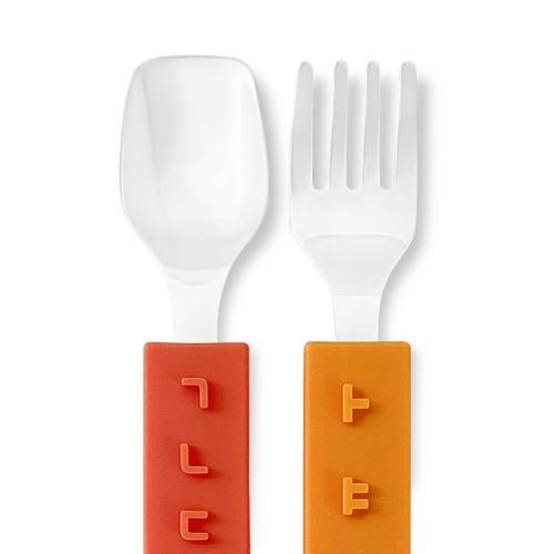 디자인앤쿠 한글 유아스푼 포크 세트 (케이스 증정) 아기 어린이 유아수저세트