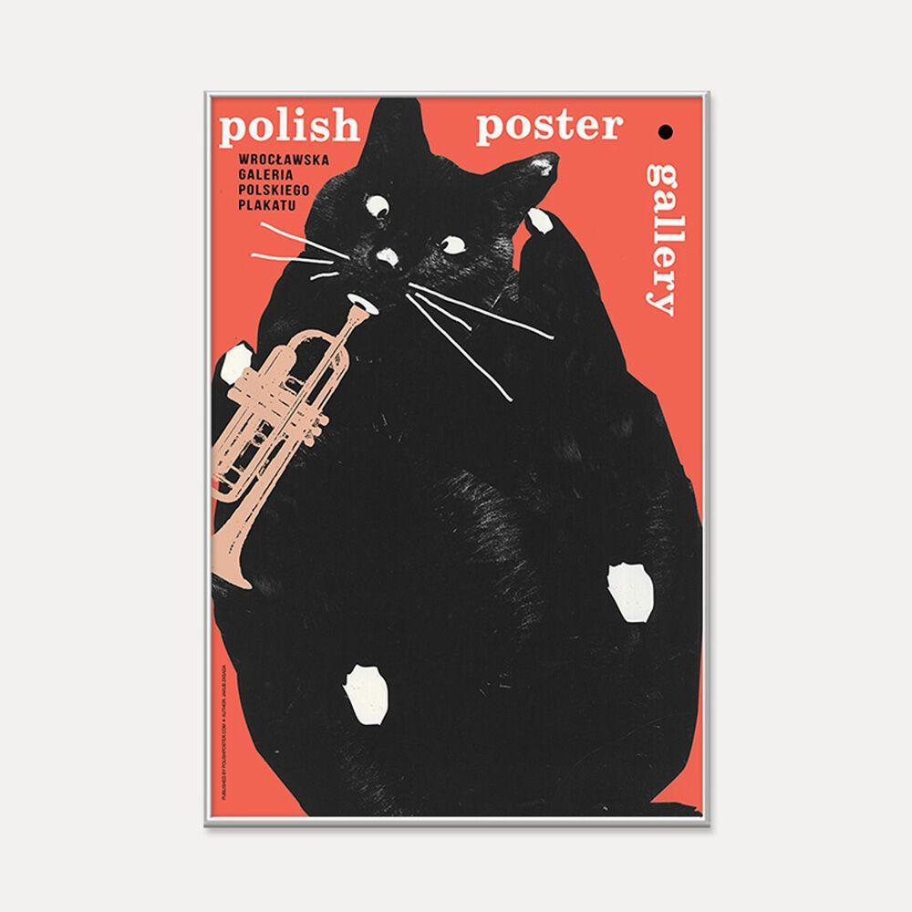[야콥 자사다]Jakub Zasada  a trumpet-playing cat(액자포함)