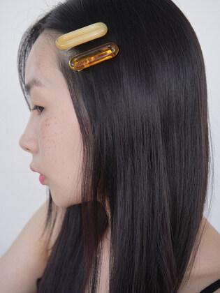 pop glass hair pin