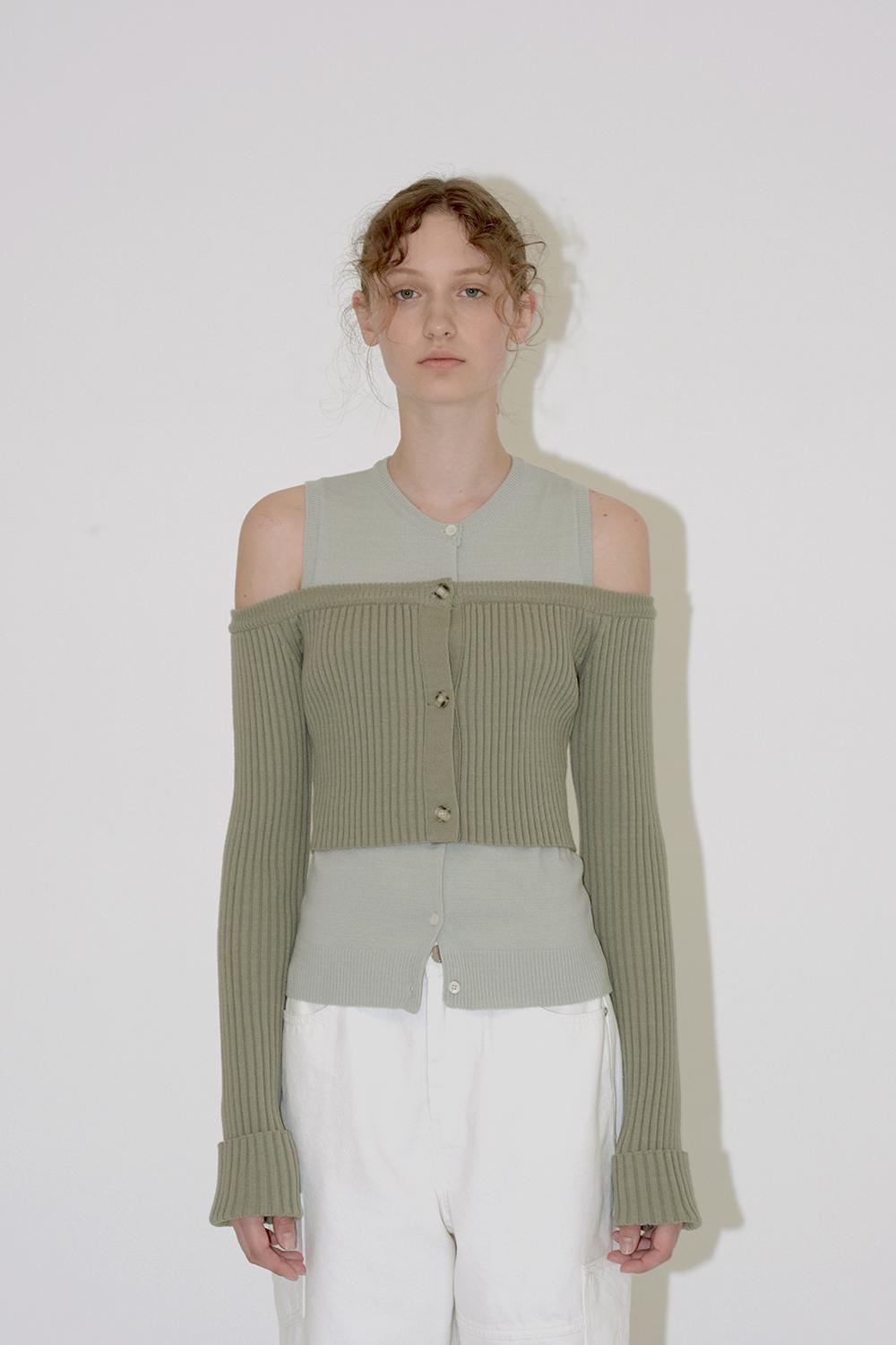 TWO WAY LAYERED CARDIGAN