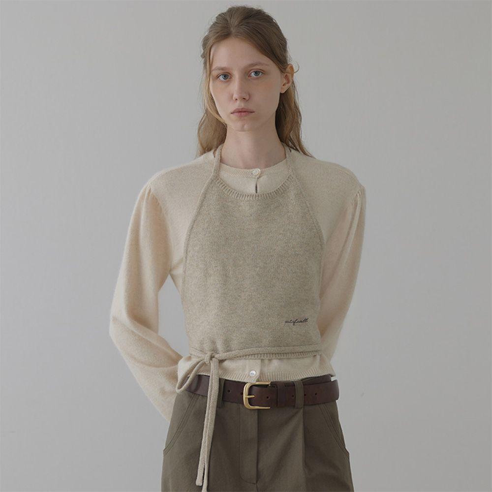 [2차]Annie halter bustier top_oat beige