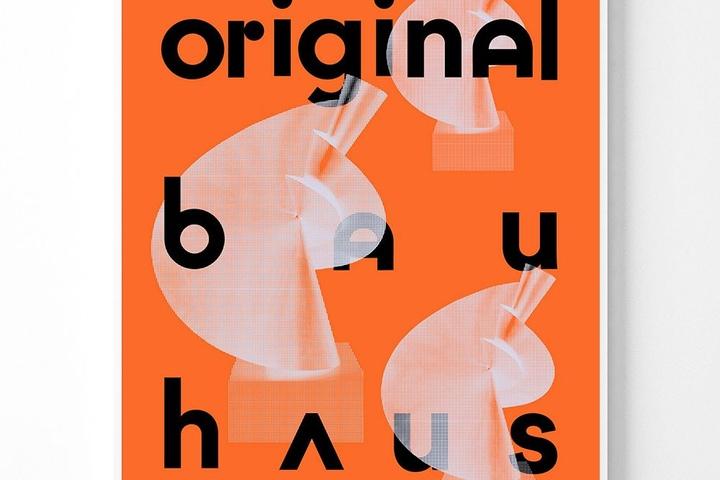 바우하우스 미드센추리 감성 인테리어 포스터 액자 _ BAU-Orange